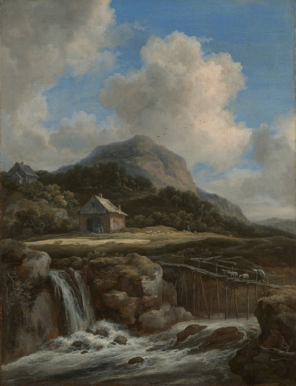 Mountain Torrent, 1670-tallet. av Jacob van Ruisdael