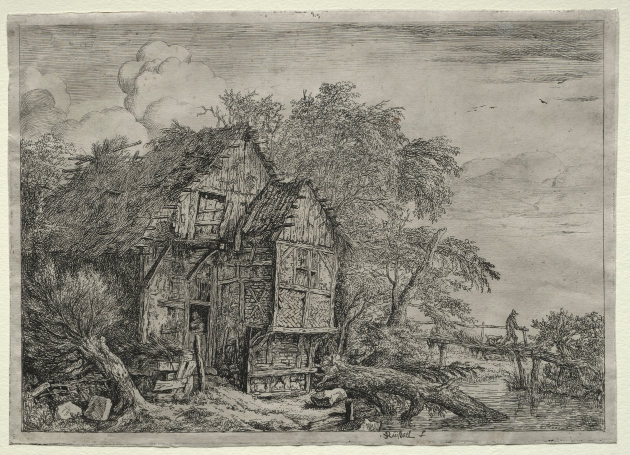Den lille broen. av Jacob van Ruisdael