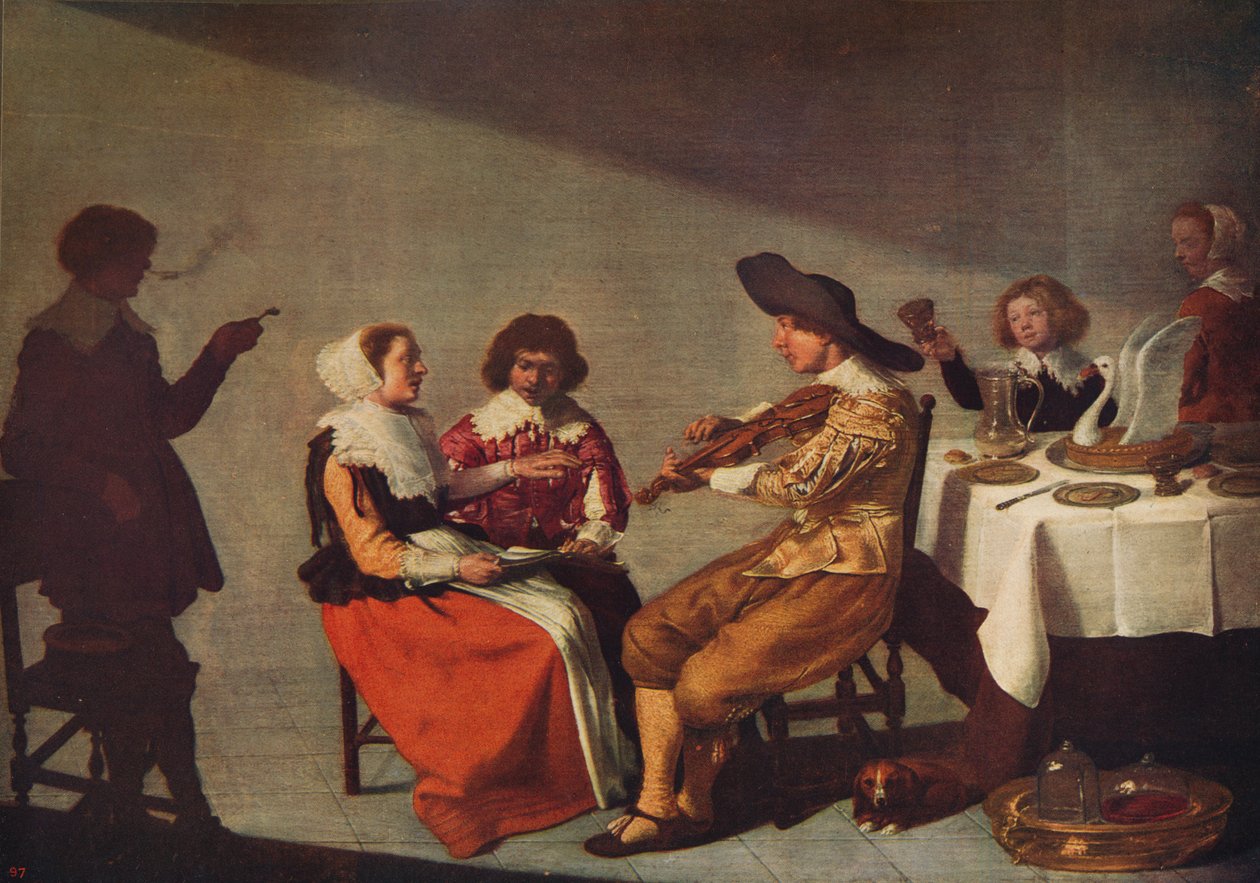 Et musikalsk parti, 1631, c1915 av Jacob van Velsen