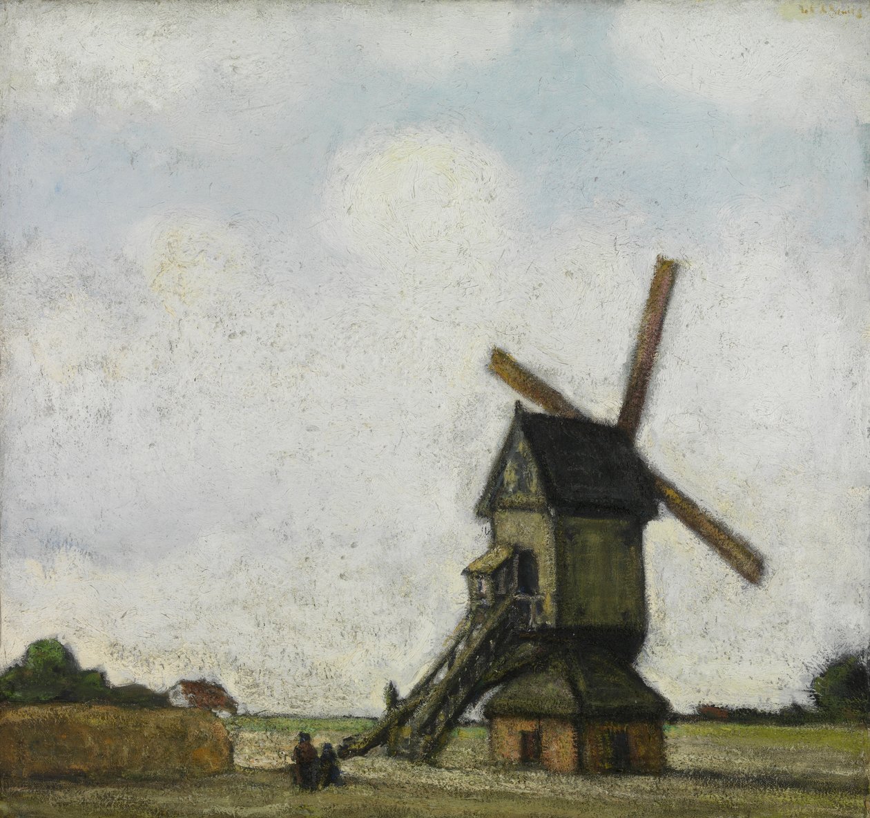 Vindmølle i Kempen (olje på lerret) av Jacobs Smits