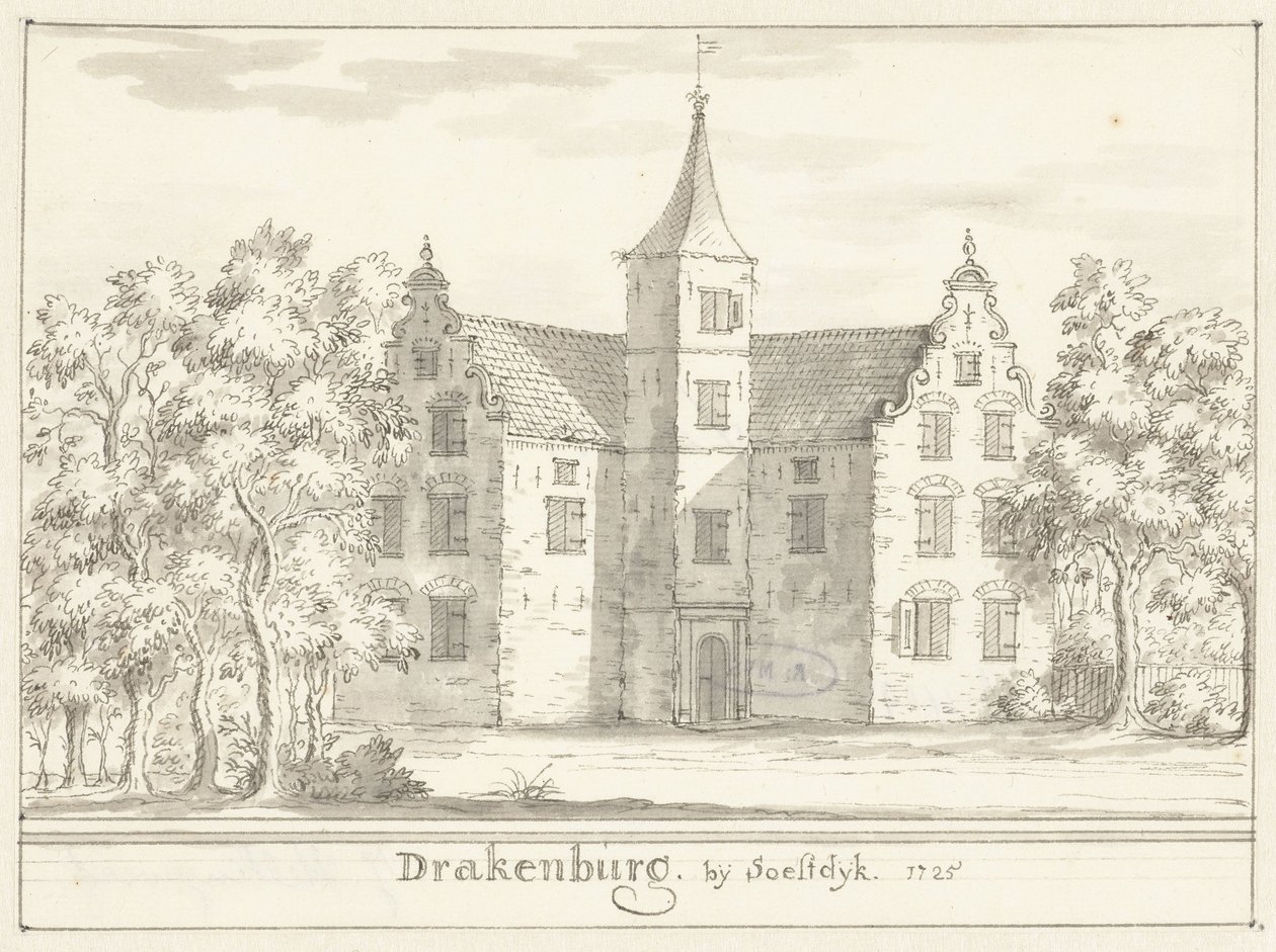 Slottet Drakenburg nær Soestdijk av Jacobus Stellingwerff