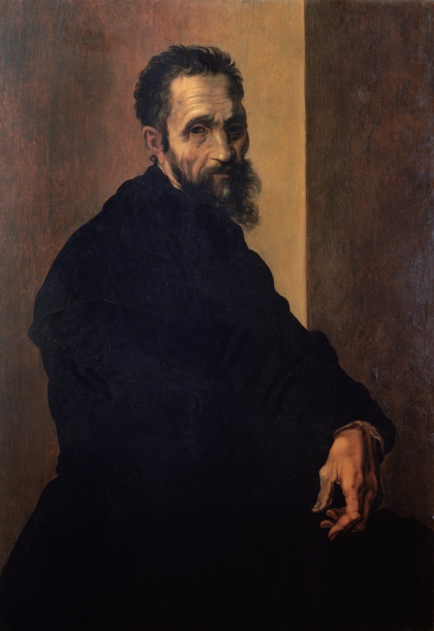 Portrett av Michelangelo, ca. 1535 av Jacopino del Conte