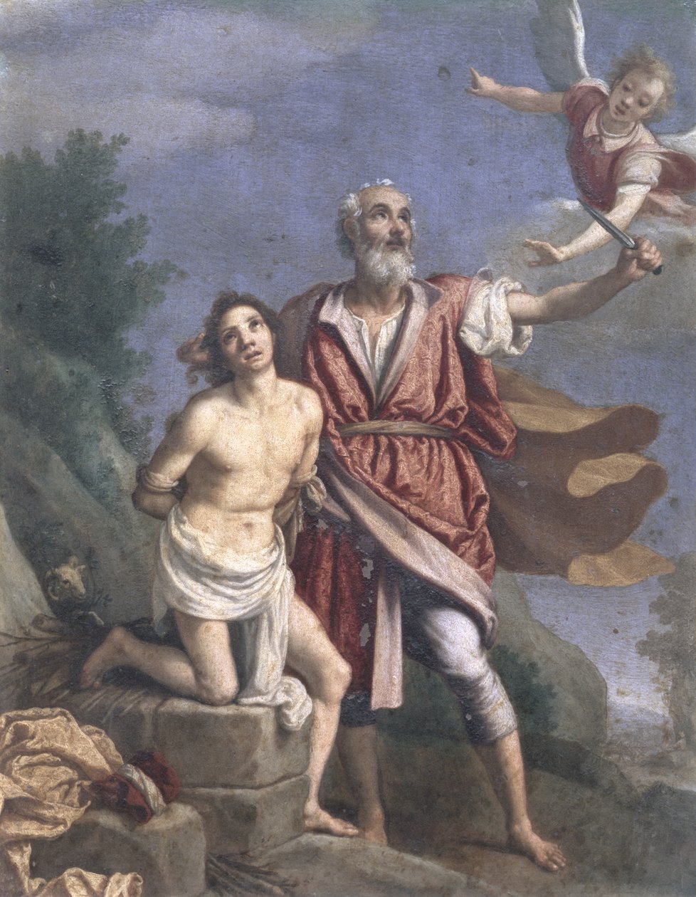 The Sacrifice of Isaac (olje på kobber) av Jacopo Chimenti Empoli