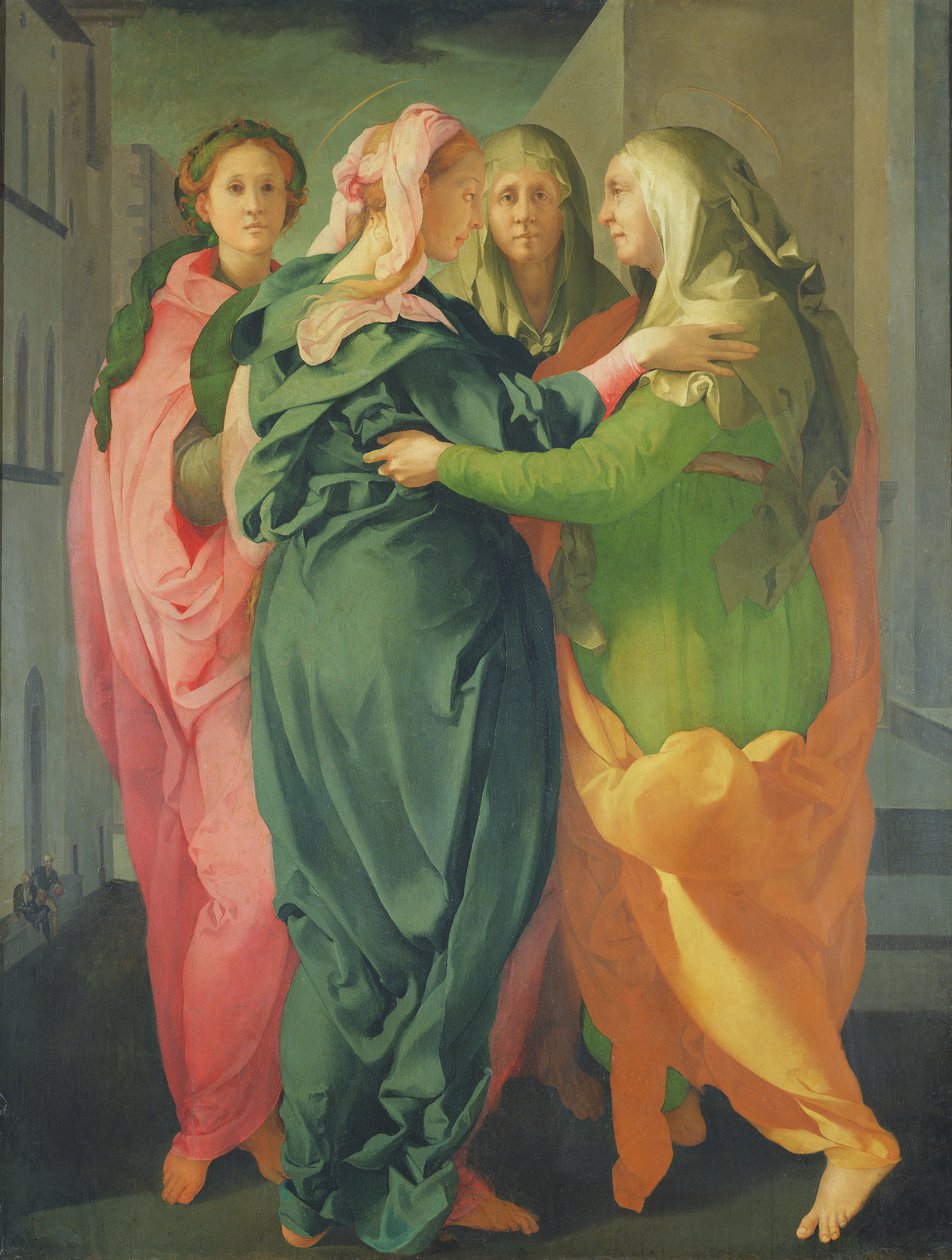 The Visitation, 1528-30 (se 208284 og 60439 for detaljer) av Jacopo Pontormo