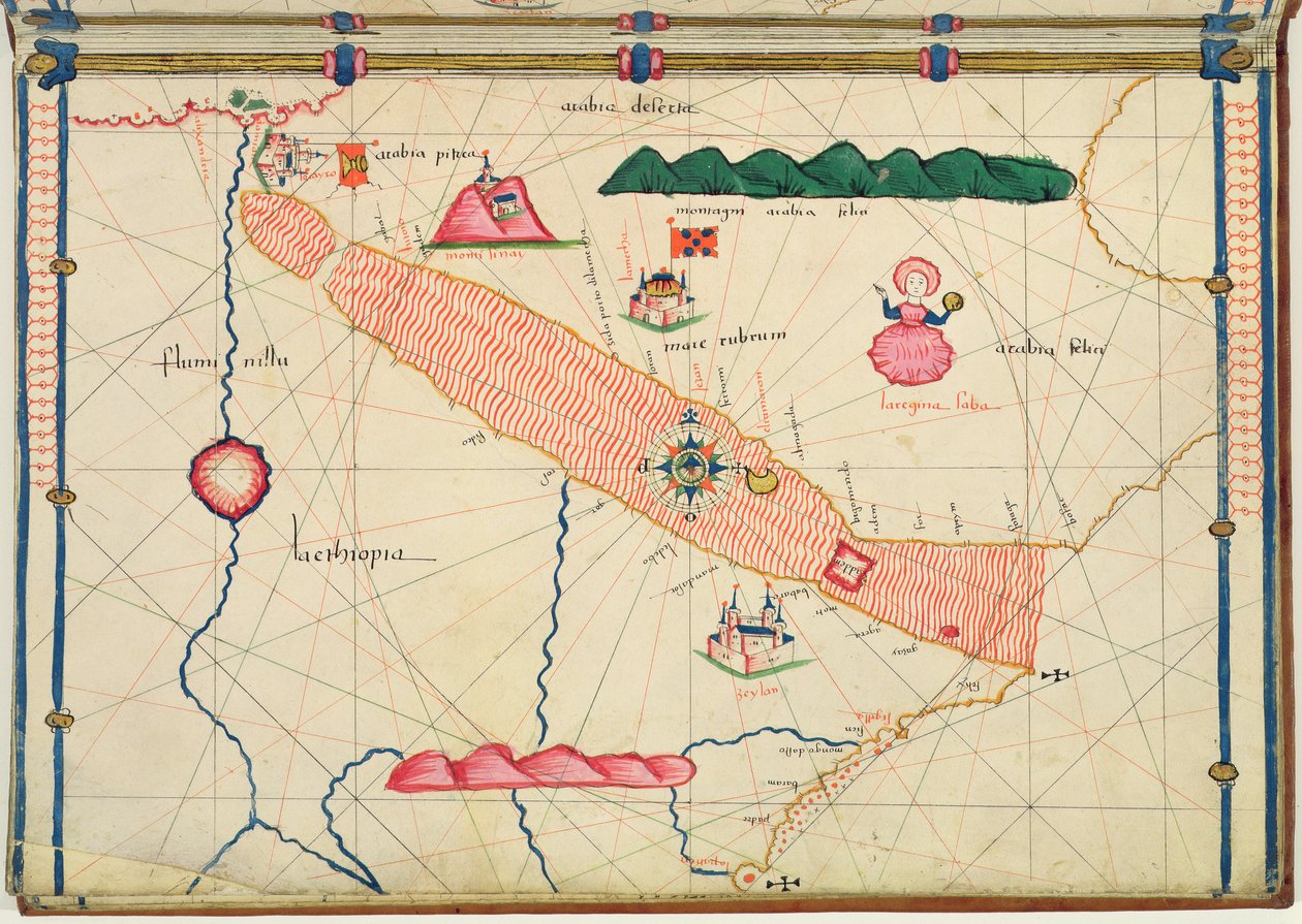Ms Ital 550.0.3.15 fol.6r Kart over Egypt, fra 'Carte Geografiche' av Jacopo Russo