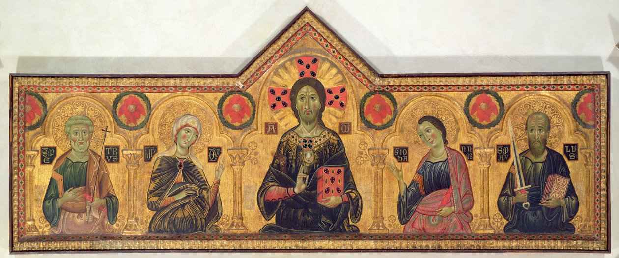 The Redeemer, Virgin and Saints, 1271 (tempera på panel) av Jacopo di Meliore