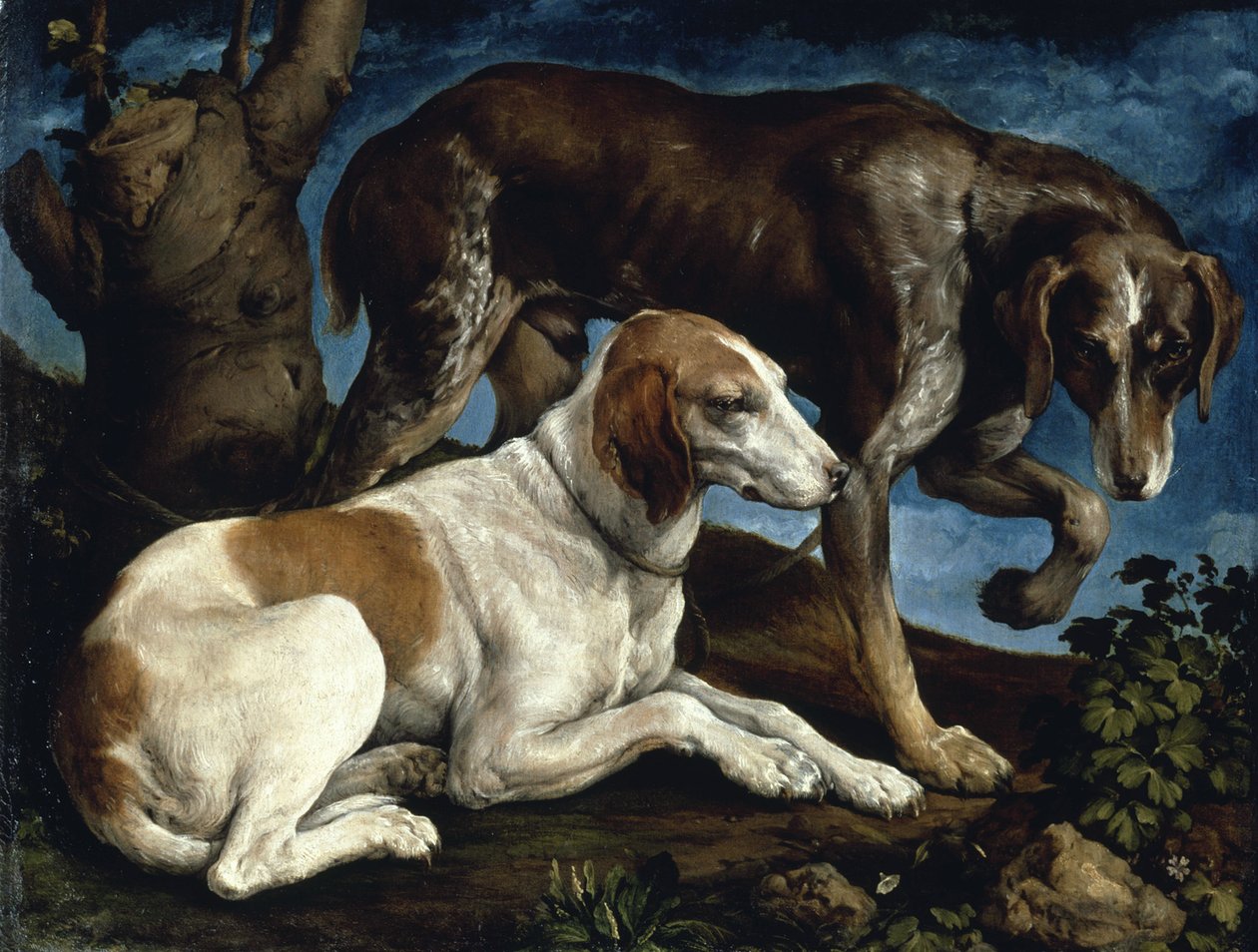 To jakthunder, 1548-1549. av Jacopo Bassano il vecchio