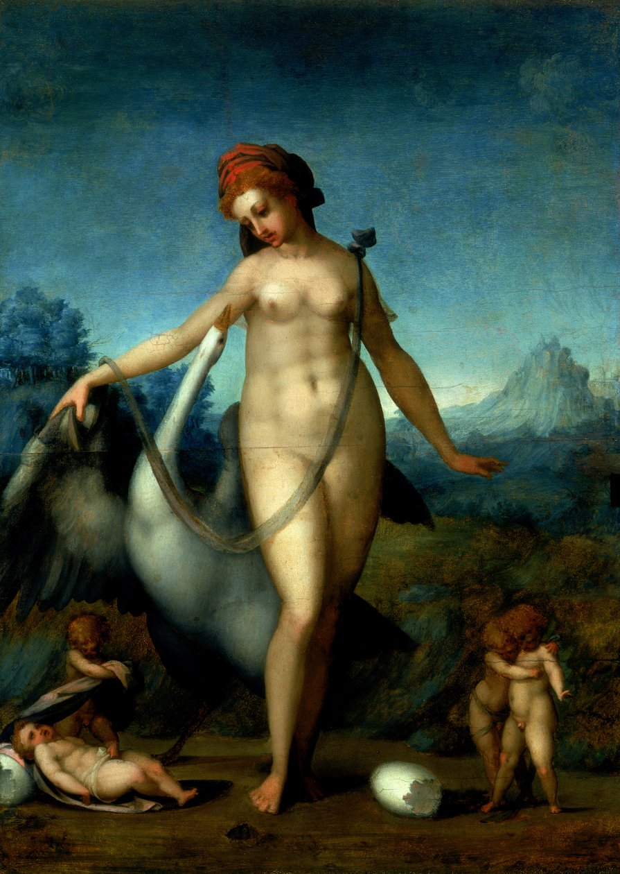 Leda and the Swan, ca. 1512-13 (panel) av Jacopo Pontormo