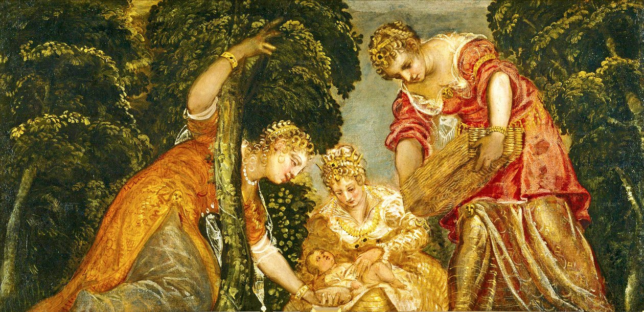 Moses frelst fra vannet av Jacopo Robusti Tintoretto