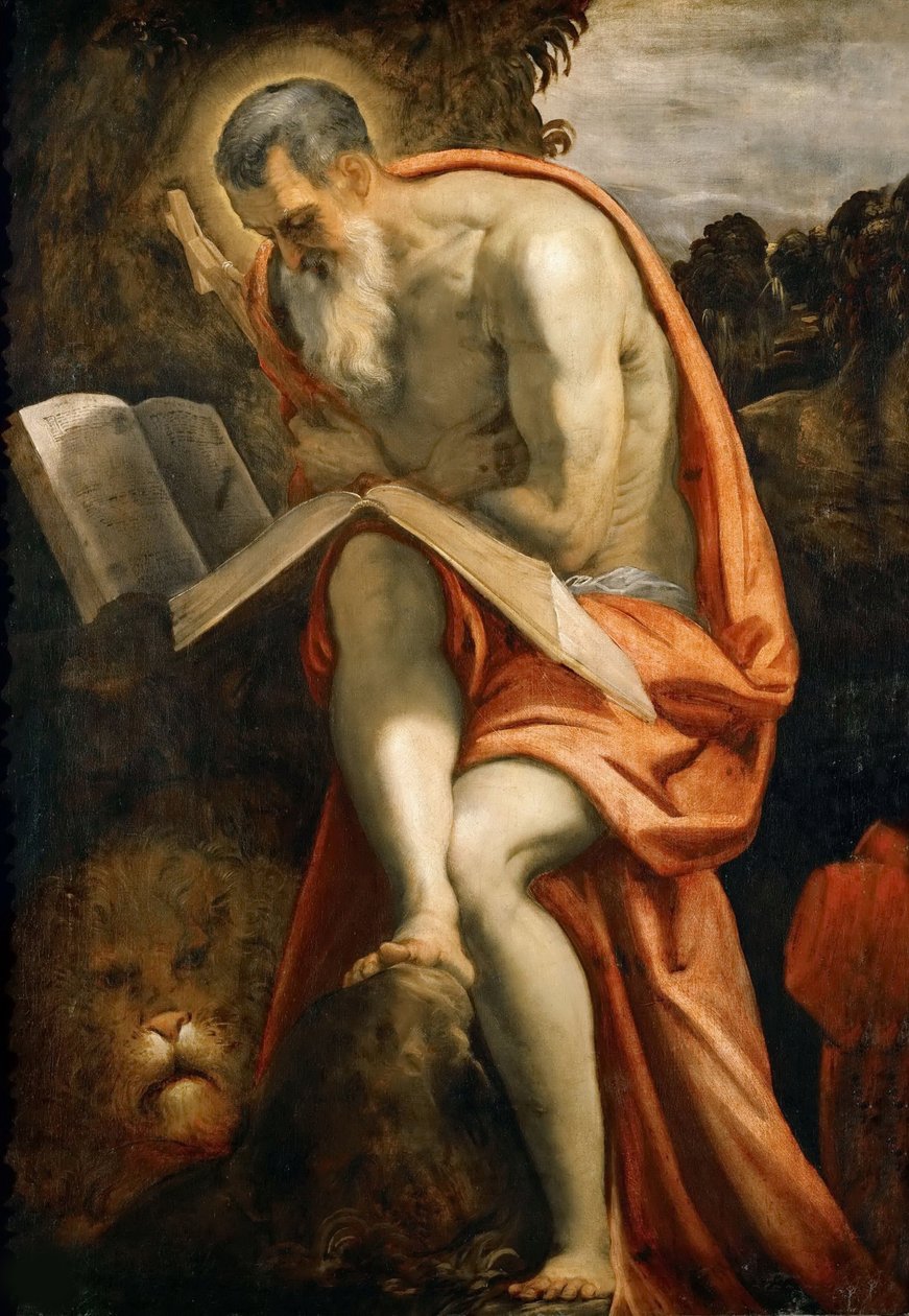 Saint Hieronymus, ca 1573-1575. av Jacopo Robusti Tintoretto