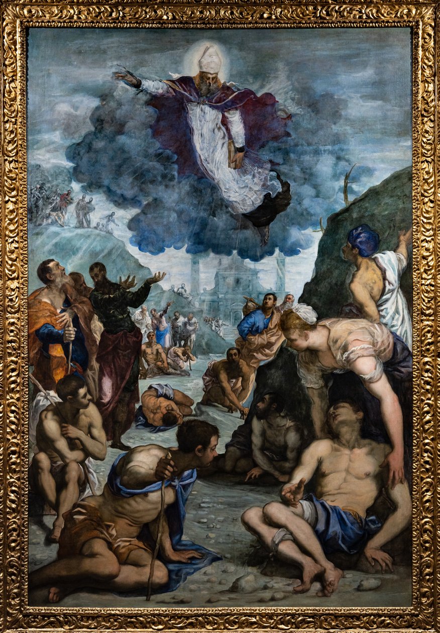 St. Augustine helbreder de lamme av Jacopo Robusti Tintoretto