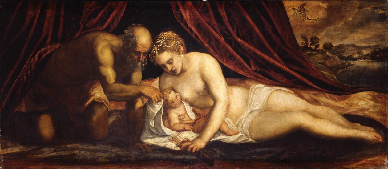 Venus, Vulcan og Amor av Jacopo Robusti Tintoretto