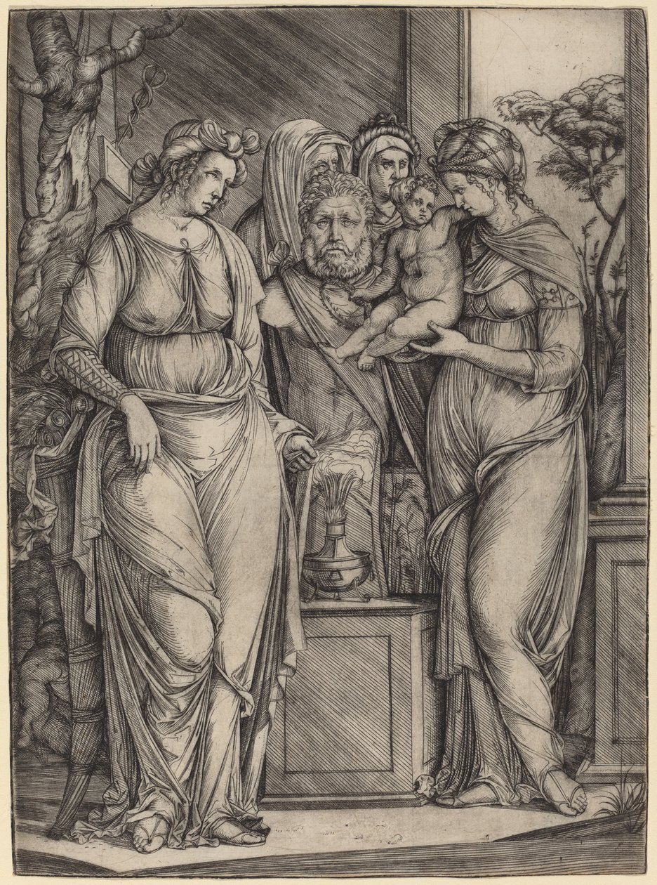 Stort offer til Priapus, ca. 14991501. av Jacopo de Barbari