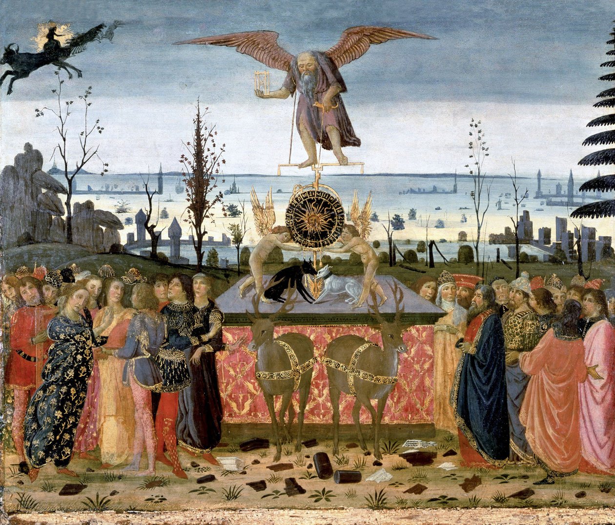 Tidens triumf, 1480-1490 av Jacopo del Sellaio