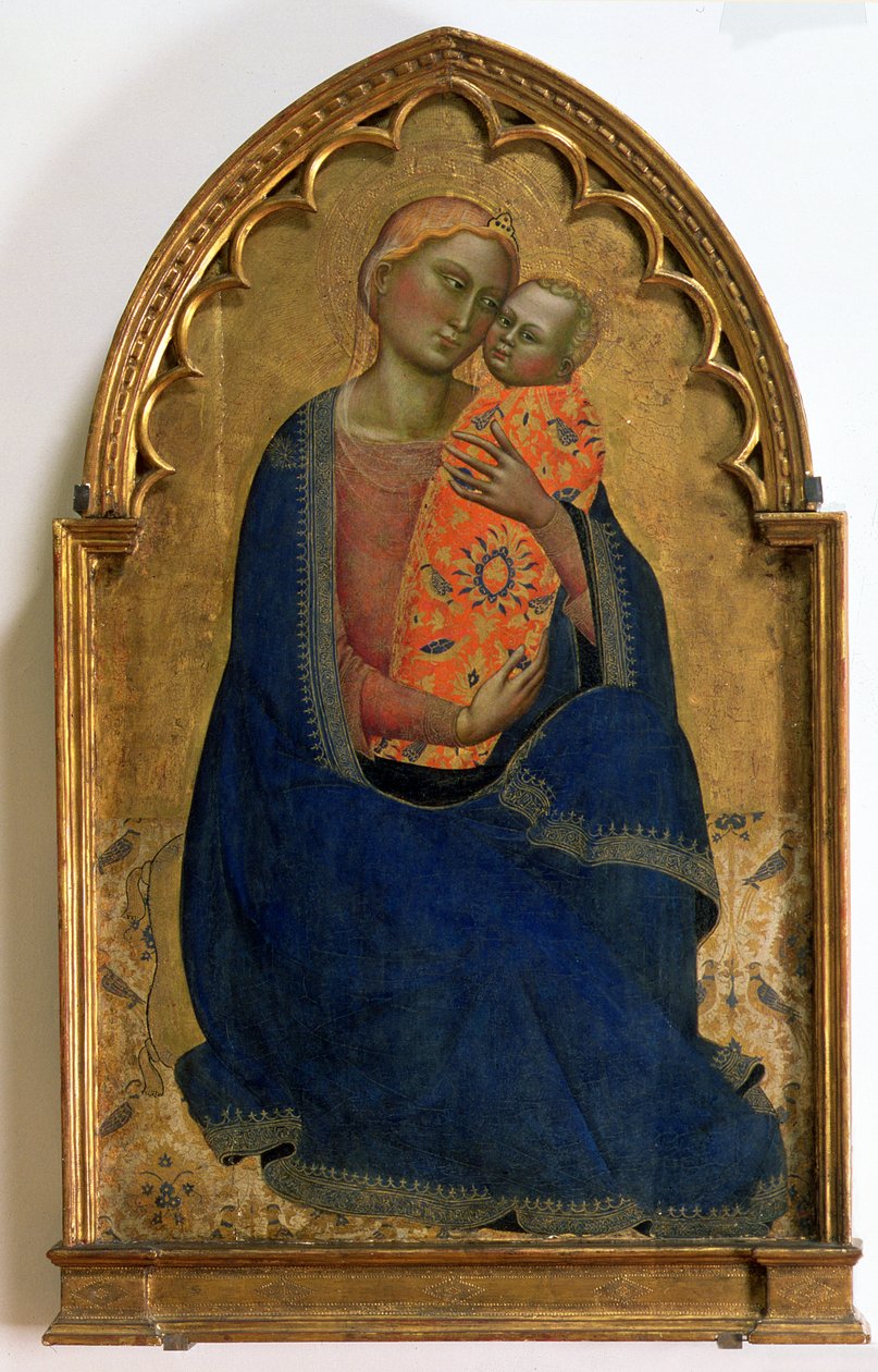 Madonna of Humility (tempera på panel) av Jacopo di Cione