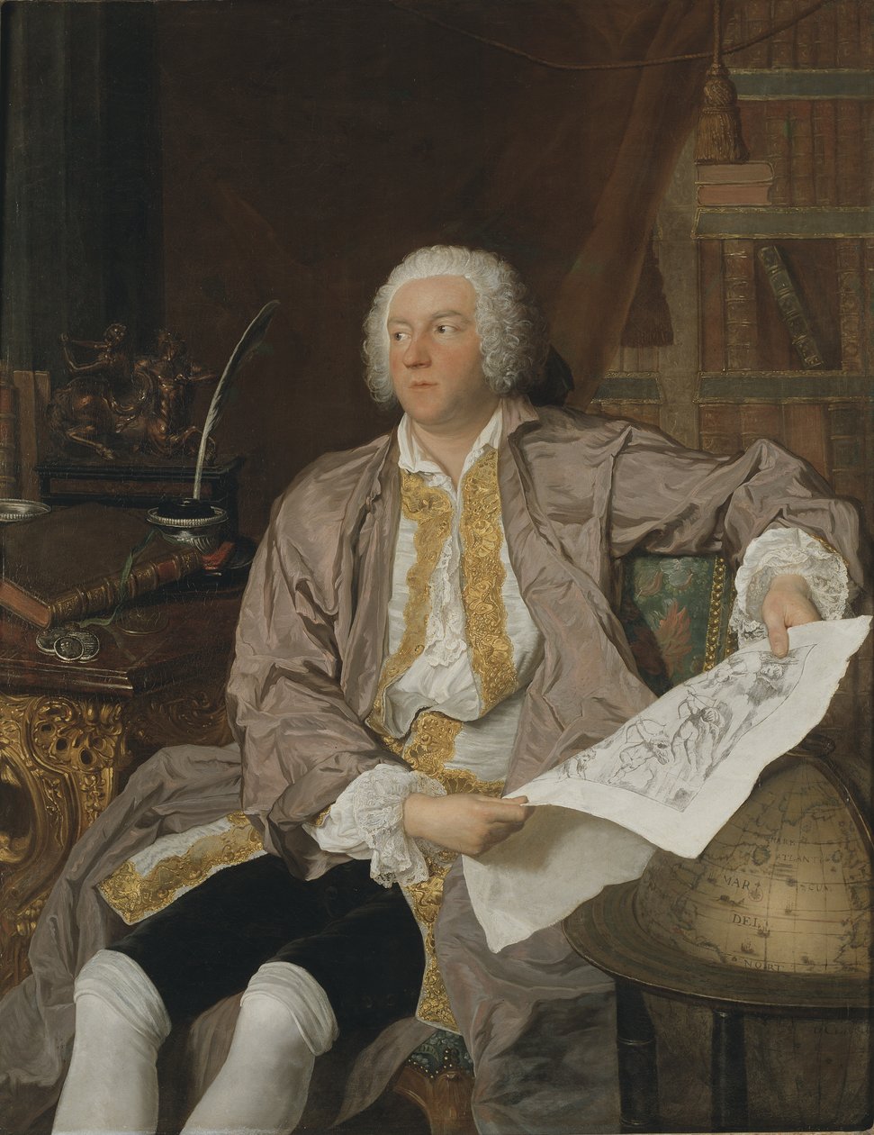 Grev Carl Gustaf Tessin (1695-1770) av Jacques Andre Joseph Camelot Aved