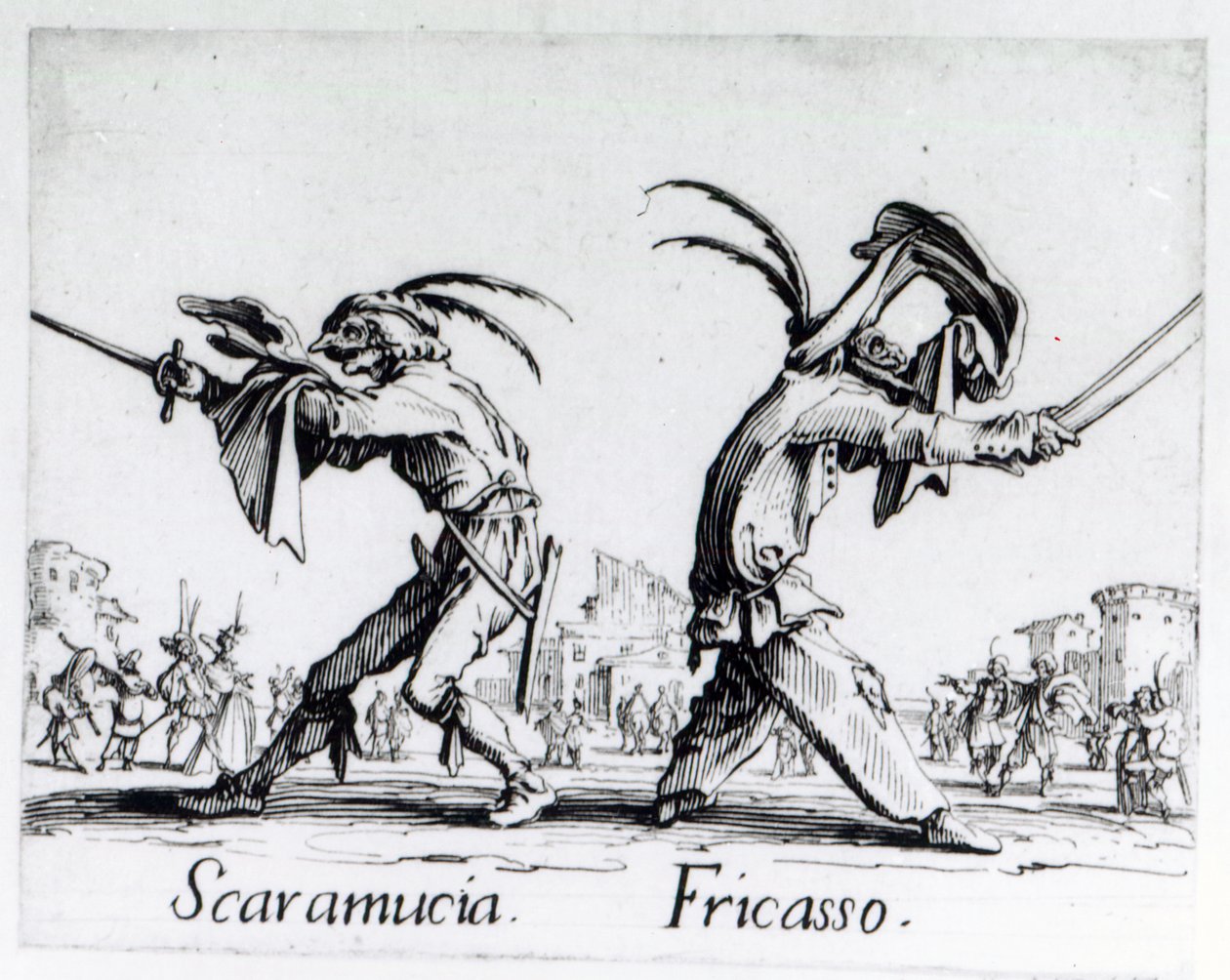 Balli de Sfessania, ca. 1622 av Jacques Callot