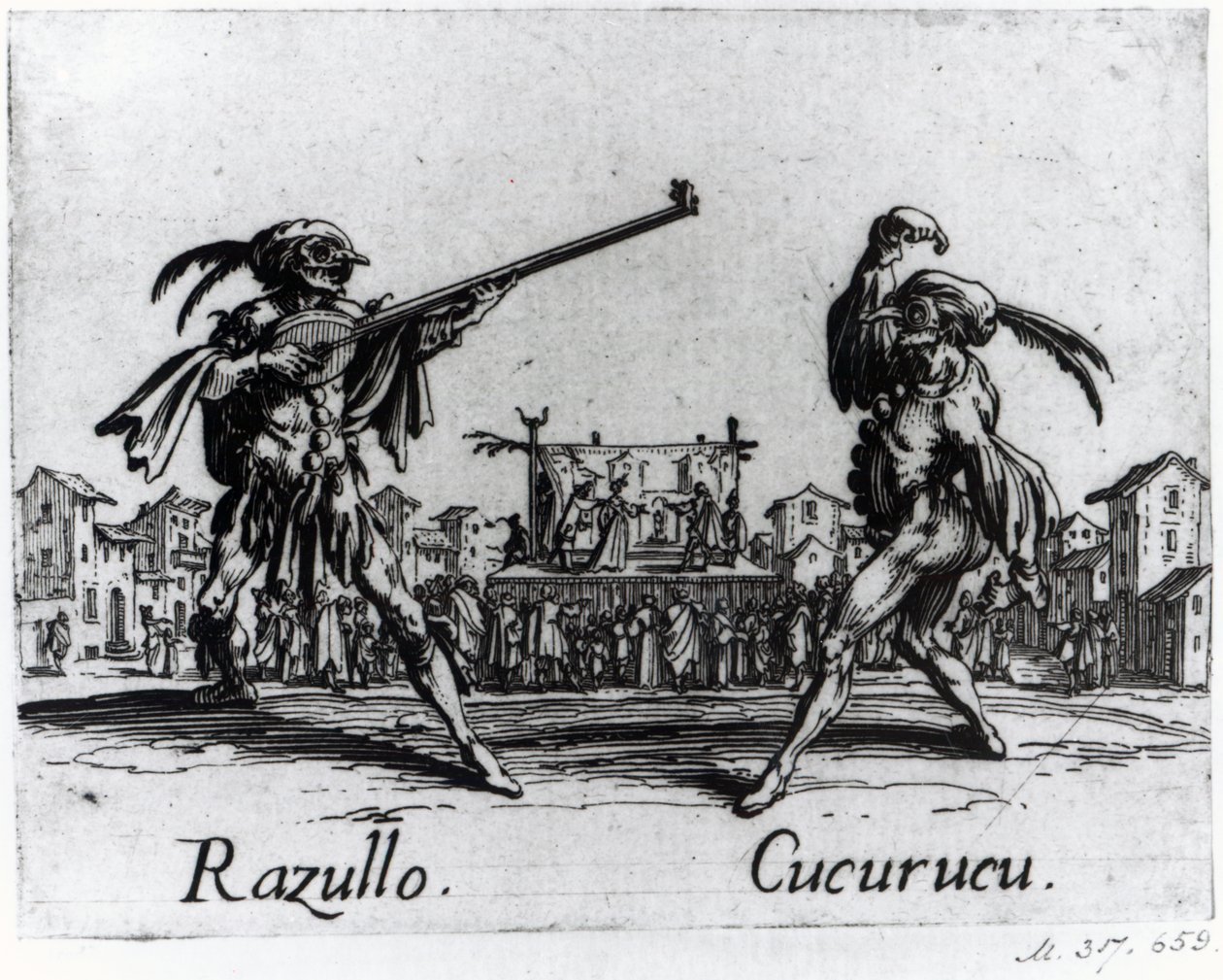 Balli de Sfessania, ca. 1622 av Jacques Callot