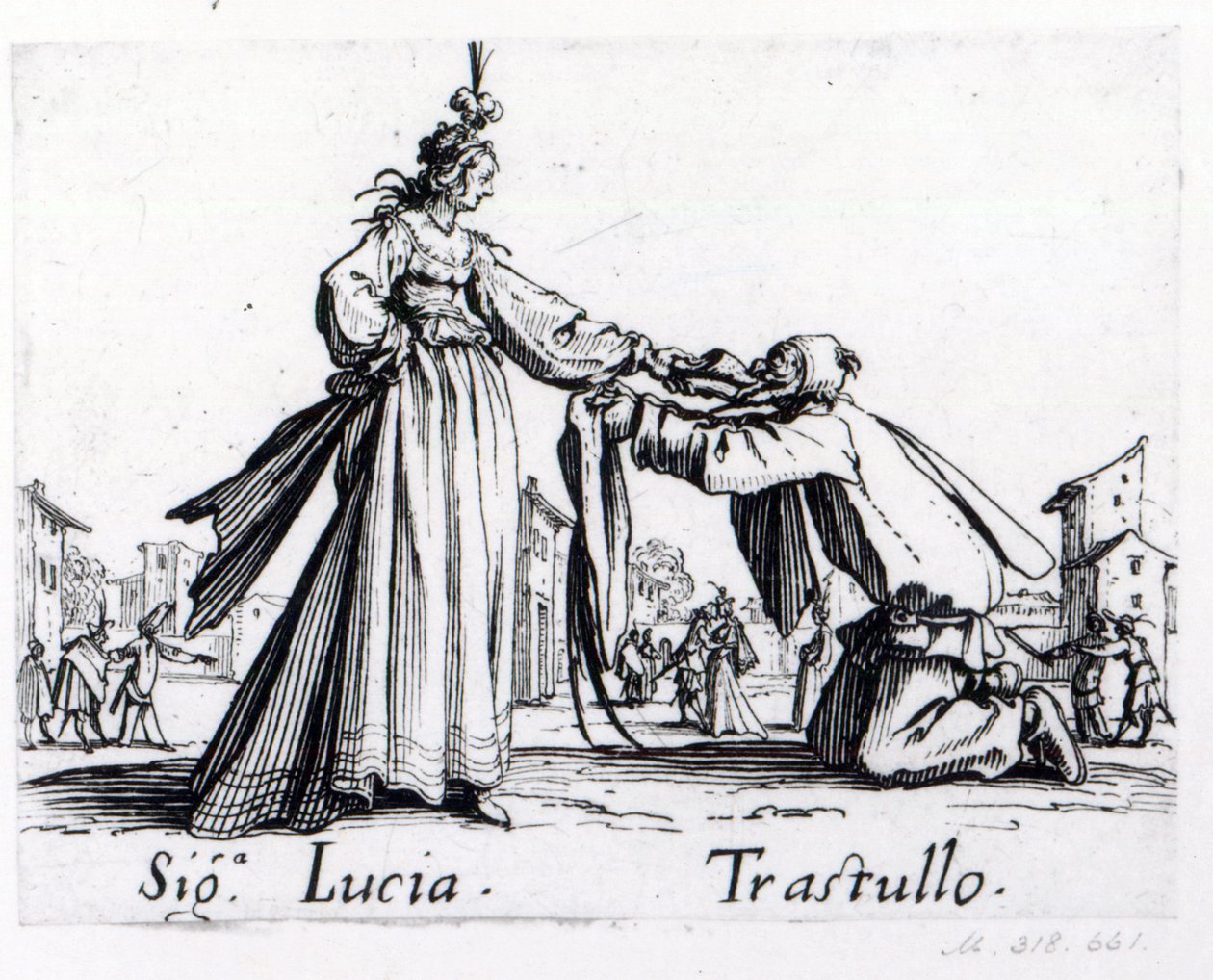 Balli de Sfessania, ca. 1622 av Jacques Callot
