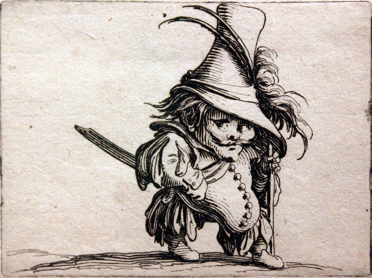 Ulike Gobbi -figurer av Jacques Callot