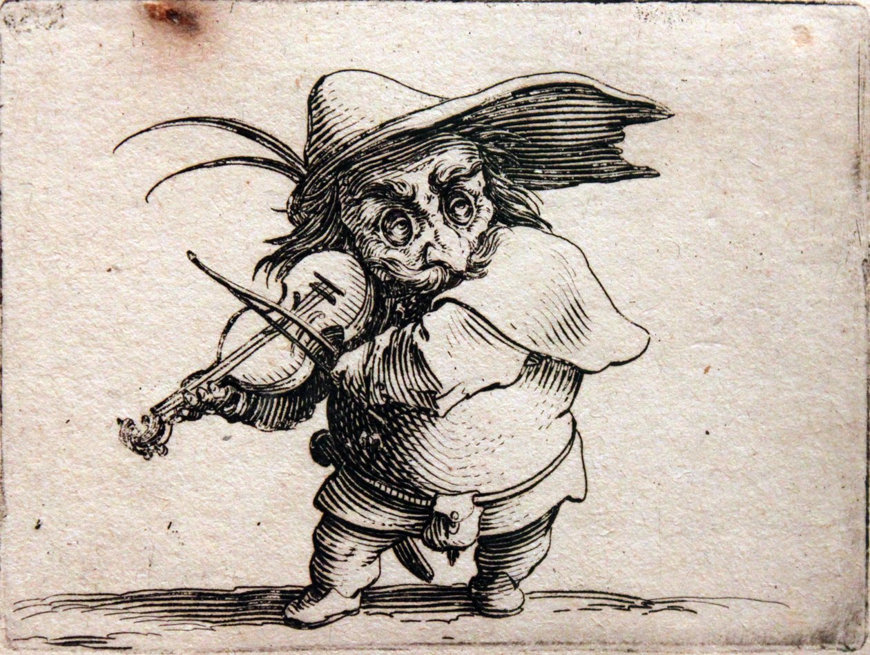 Ulike Gobbi -figurer av Jacques Callot