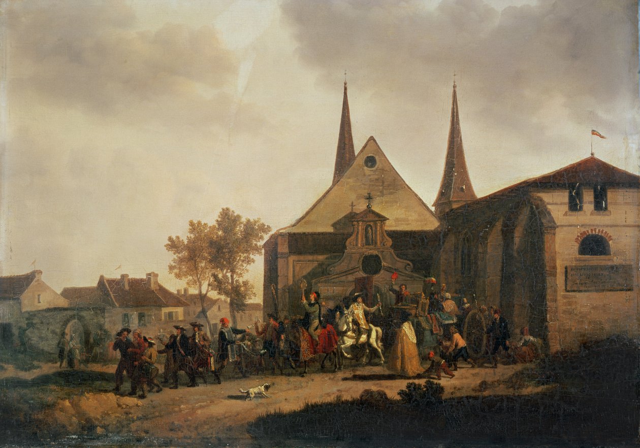 Plyndring av en kirke under revolusjonen av Jacques Francois Joseph Swebach