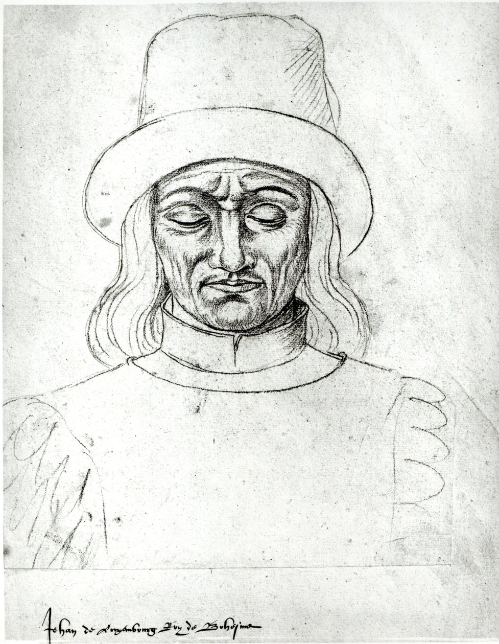 Ms.266 fol.171 Johannes av Luxembourg (1296-1346), konge av Böhmen, fra 
