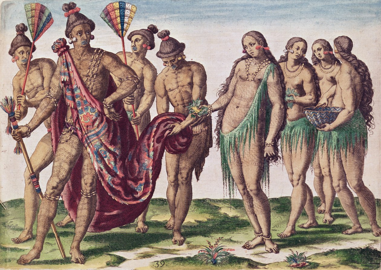 Sjef Satouriona og hans kone går en tur, plate XXXIX fra 