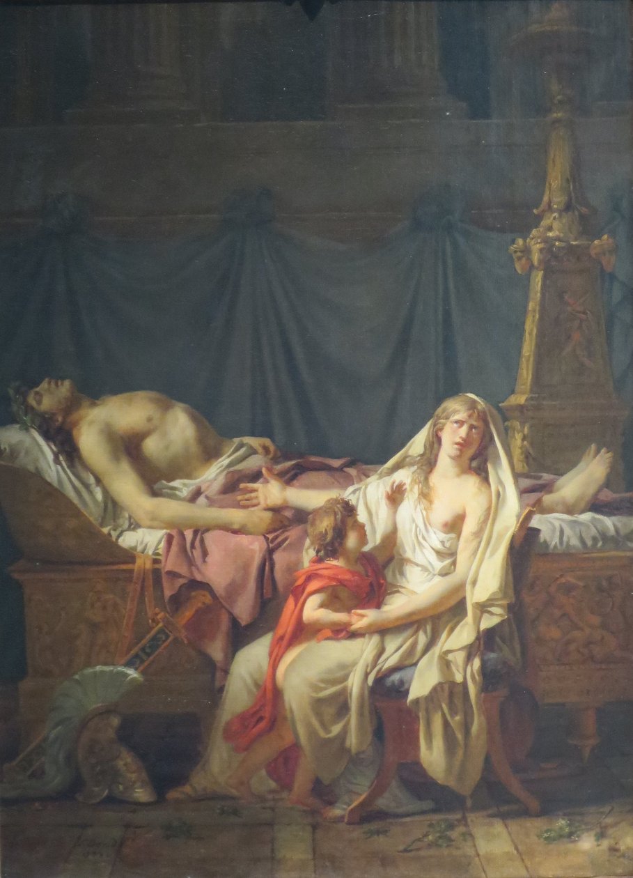 Andromache sorg Hector av Jacques Louis David