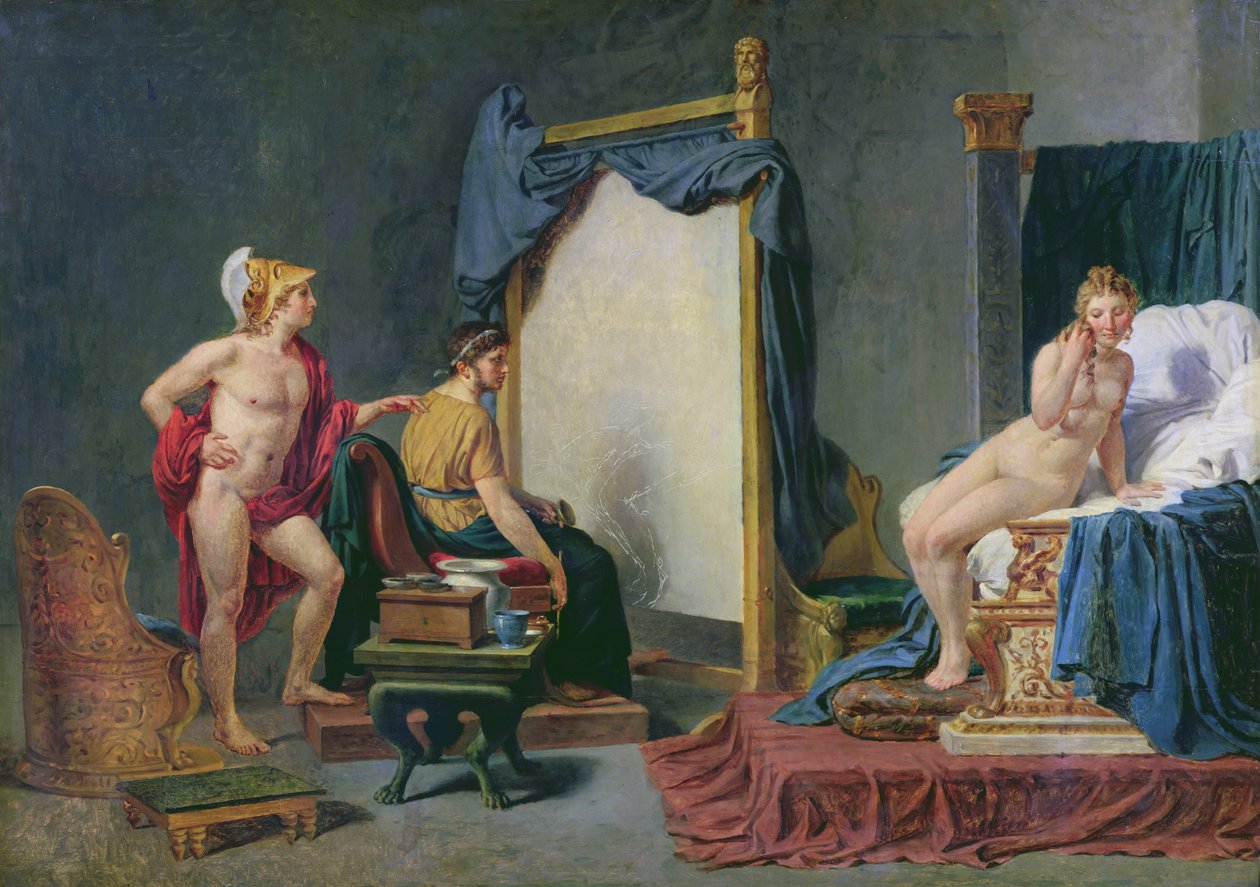 Apelles Painting Campaspe i nærvær av Alexander den store (356-323 f.Kr.) av Jacques Louis David