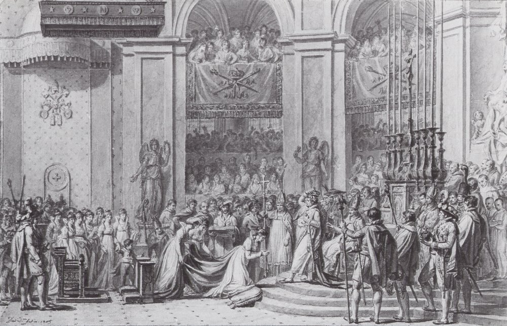 Studere til kroning av Jacques Louis David