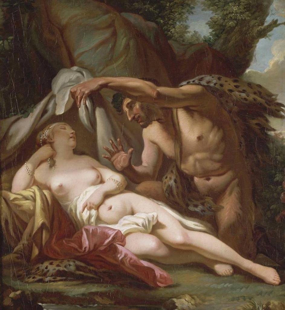 Jupiter et Antiope av Jacques Louis David