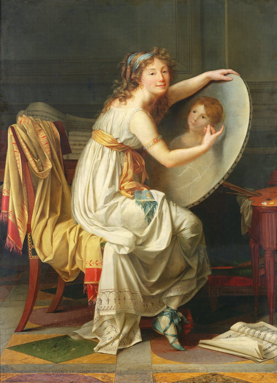 Portrett av Rose Adelaide Ducreux (1761-1802) av Jacques Louis David