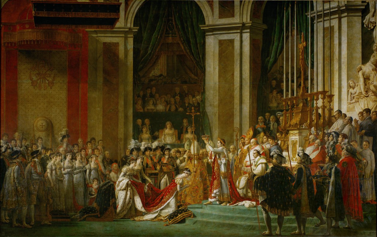 Kroningen av Napoleon (1805-1807) av Jacques Louis David