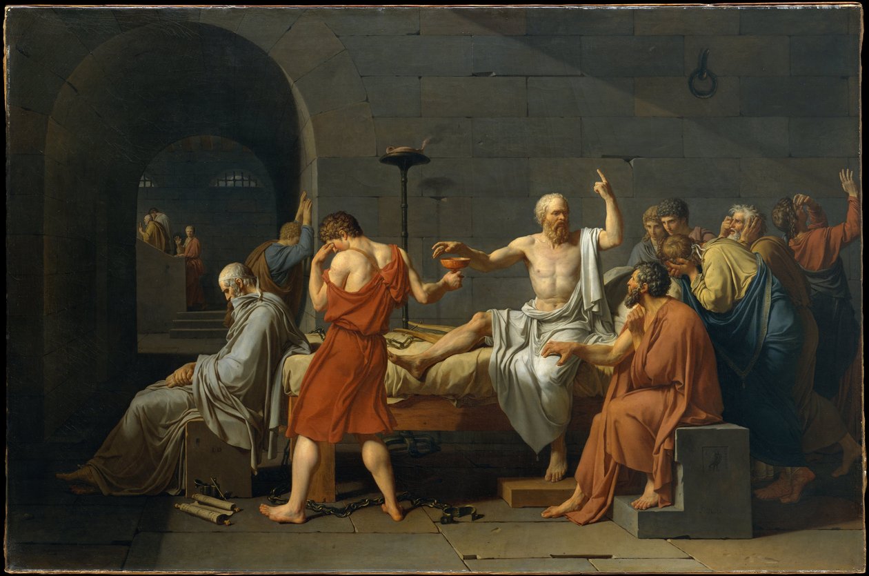 Sokrates død av Jacques Louis David