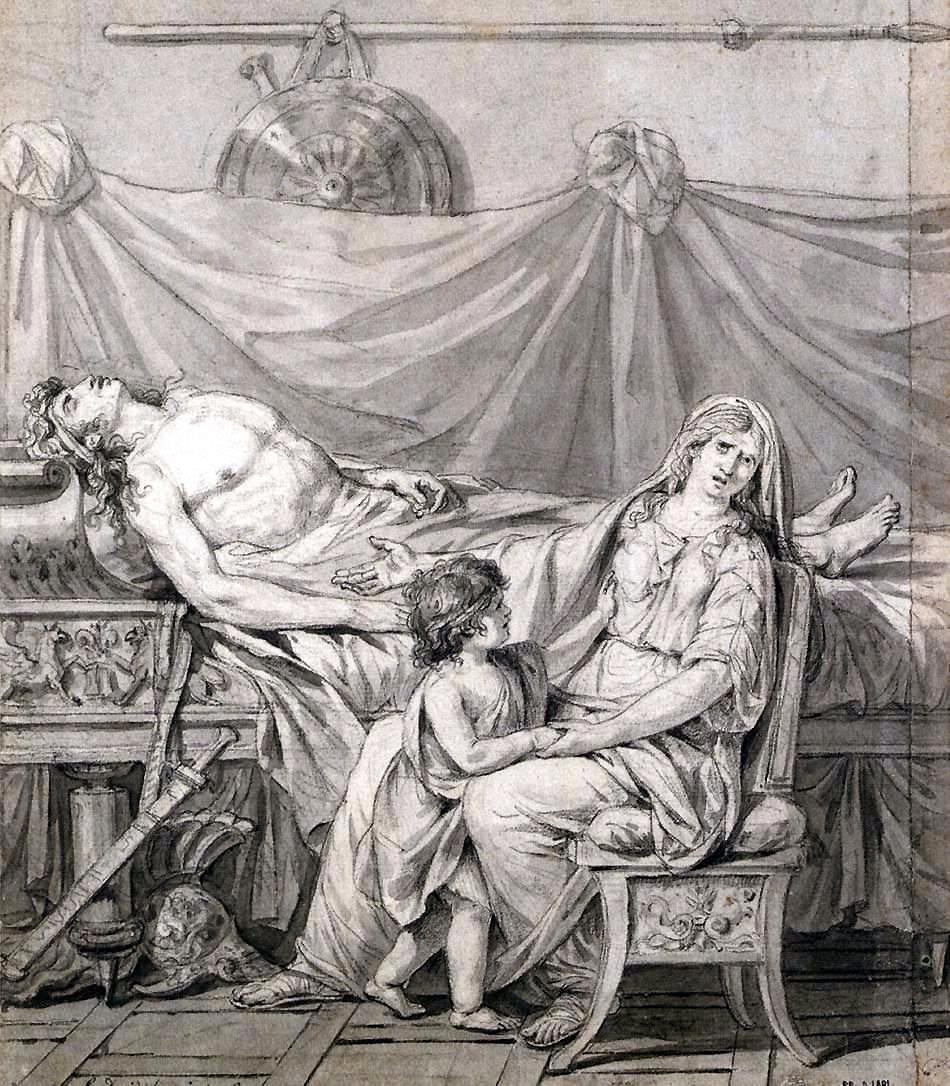 Sorgen over Andromache av Jacques Louis David