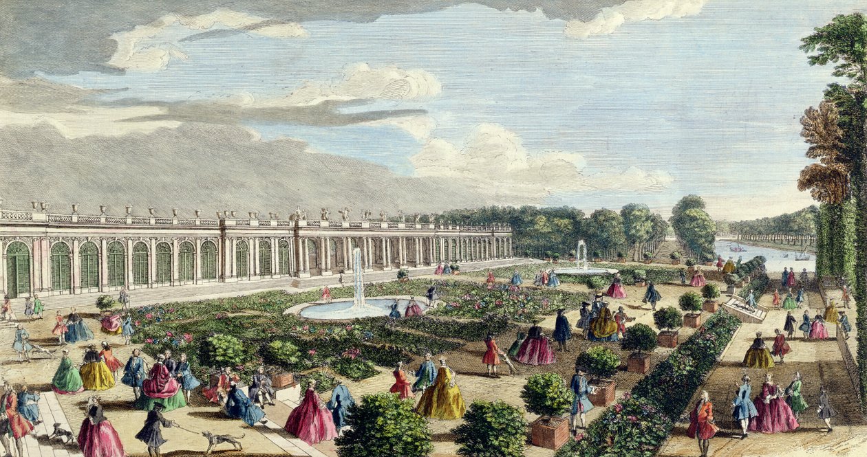 Utsikt over Chateau de Trianon, mot Parterre (se også 171645) av Jacques Rigaud