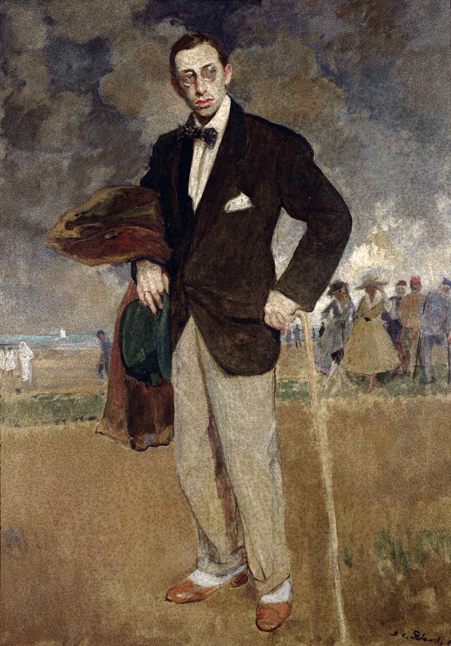Portrett av Igor Stravinsky (1882-1971) 1915 av Jacques Emile Blanche