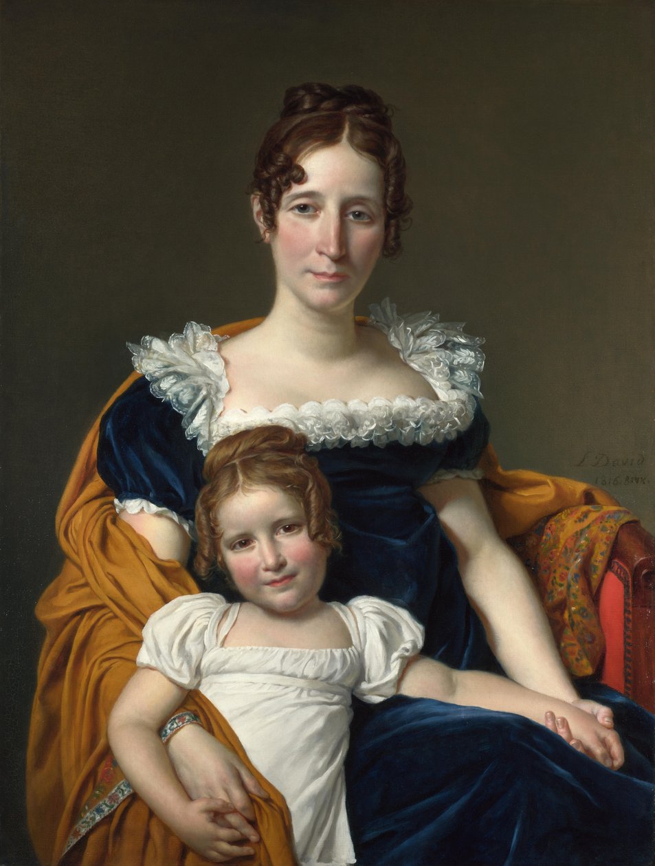 Vicountess Philippe Vilain XIIII og datteren Louise av Jacques Louis David