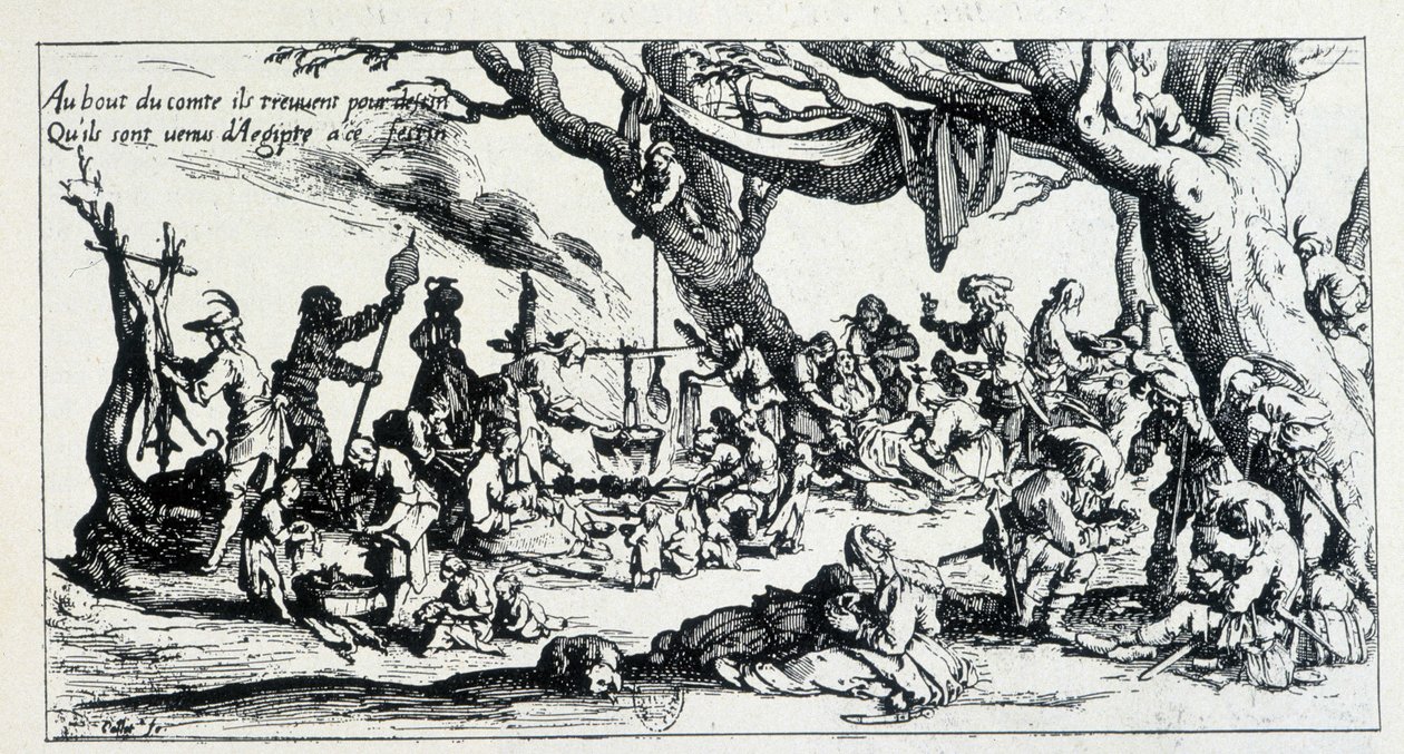Fra graveringen av J. Callot av Jacques (after) Callot