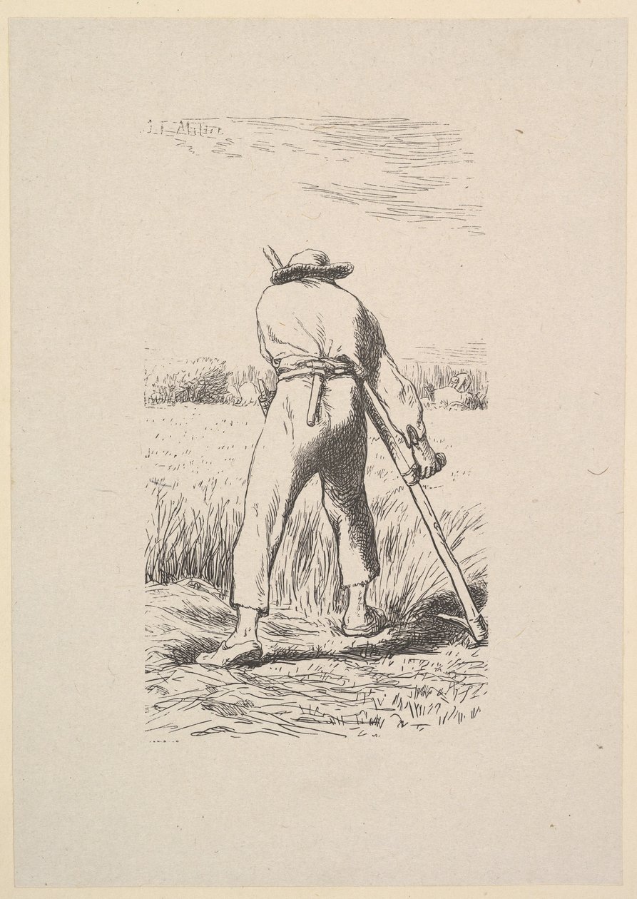 The Wheat Reaper, 1853. av Jacques Adrien Lavieille