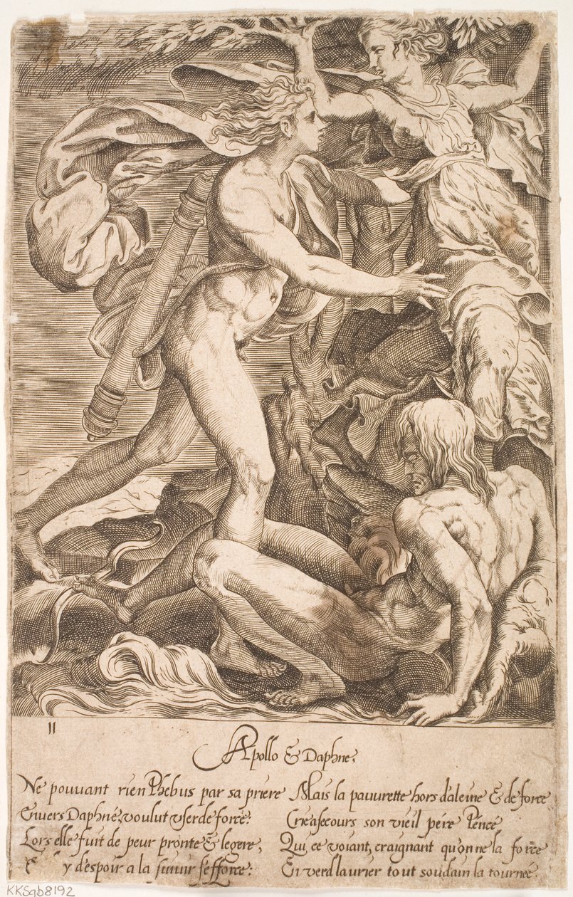 Apollo og Daphne av Jacques Androuet Ducerceau d.Æ.