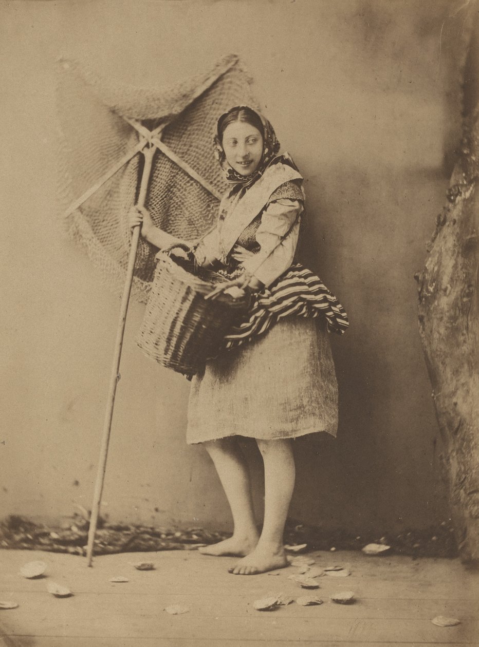 En rekefiskerjente, ca. 1854. av Jacques Antoine Moulin