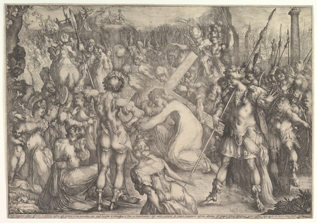 Kristus som bærer korset. av Jacques Bellange