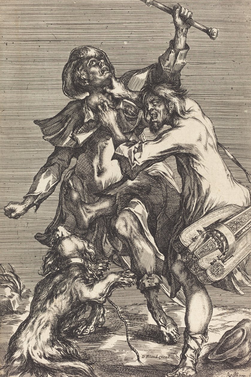 Bekjempende tiggere. av Jacques Bellange