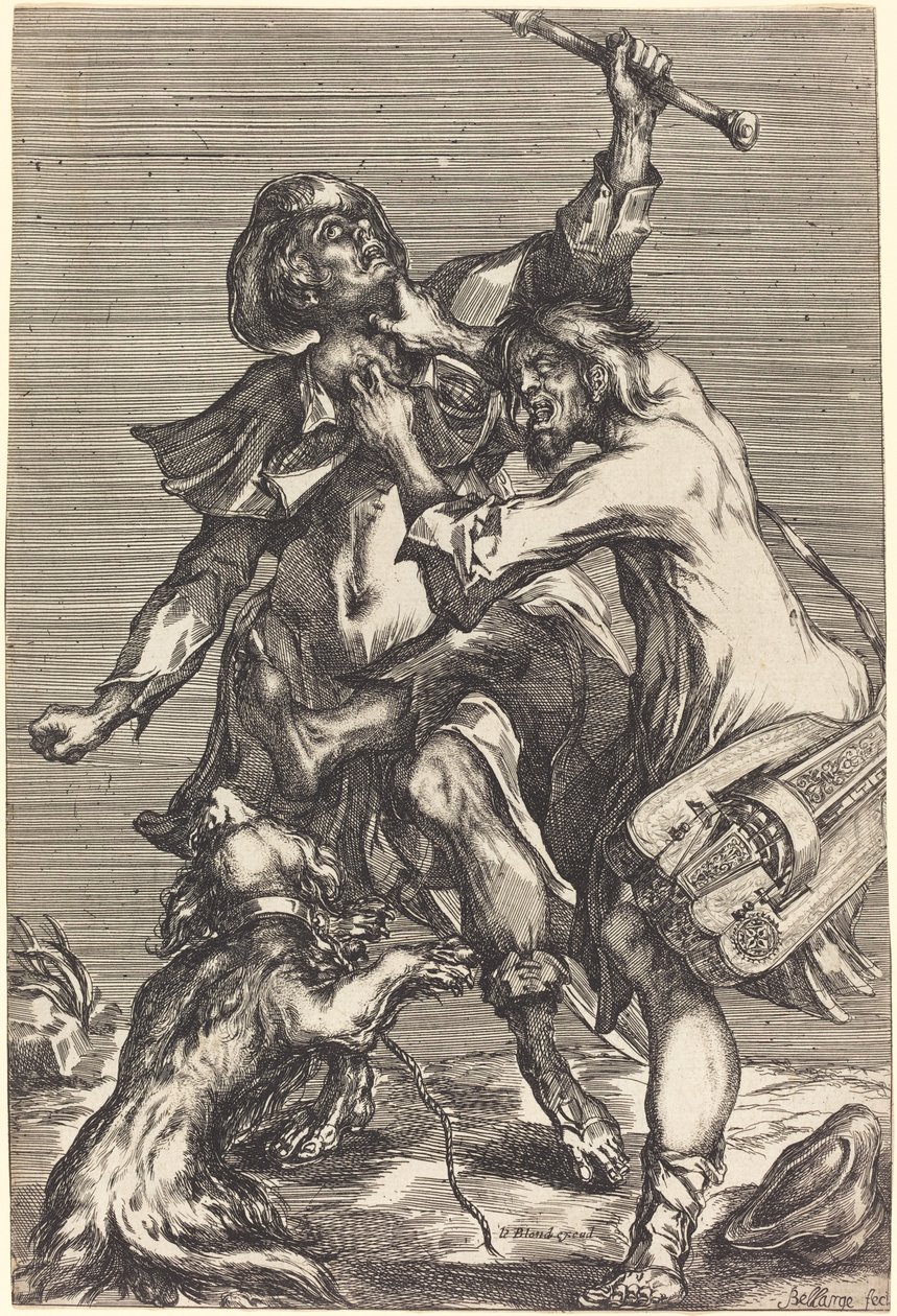 Bekjempende tiggere av Jacques Bellange