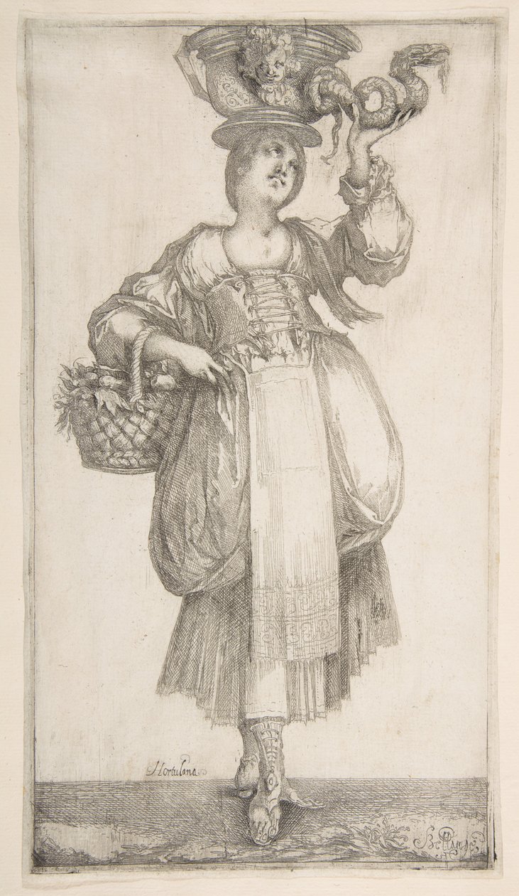 Hortulana, fra Hortulanae-serien, 1611. av Jacques Bellange