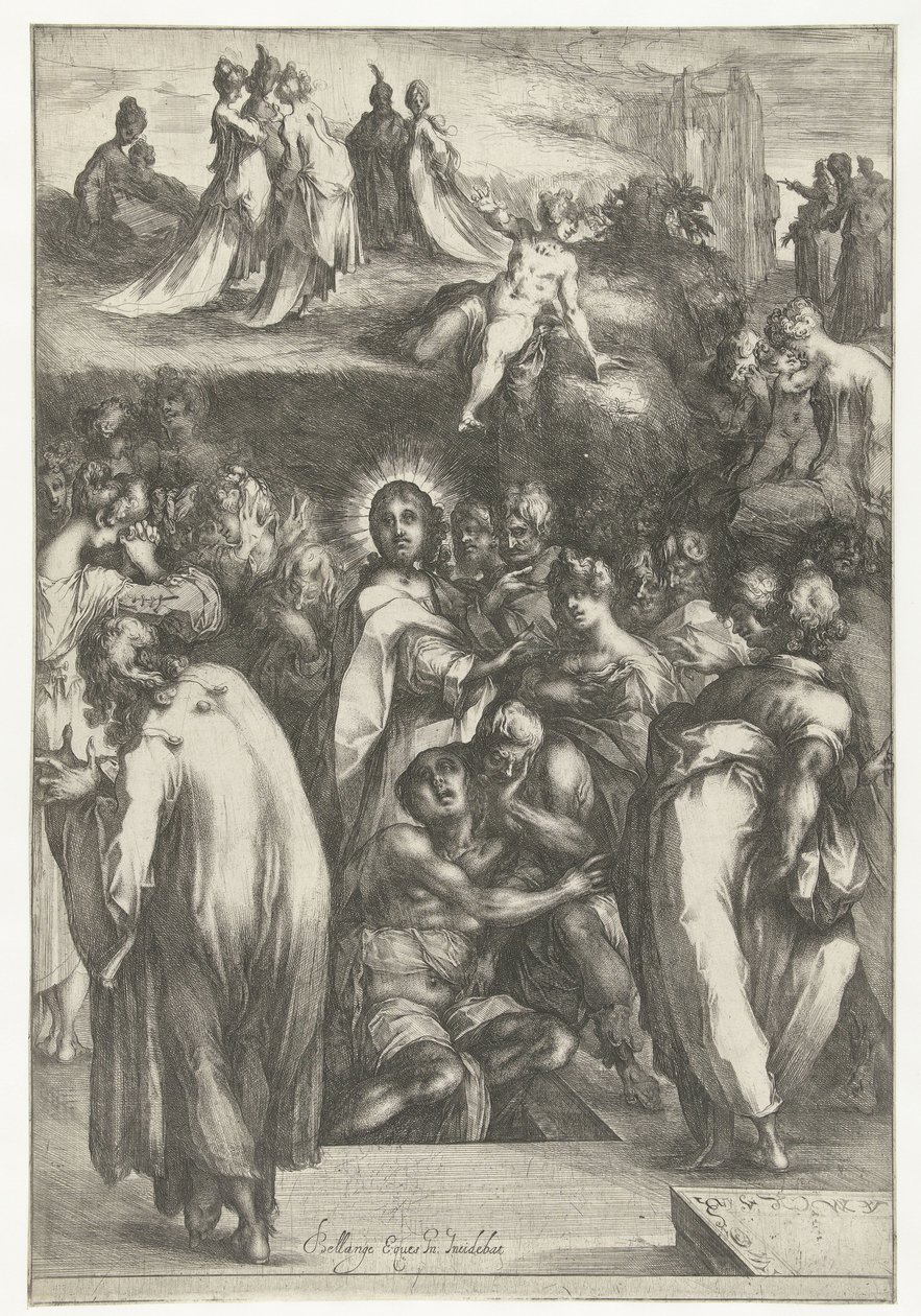 Oppdragelse av Lasarus av Jacques Bellange