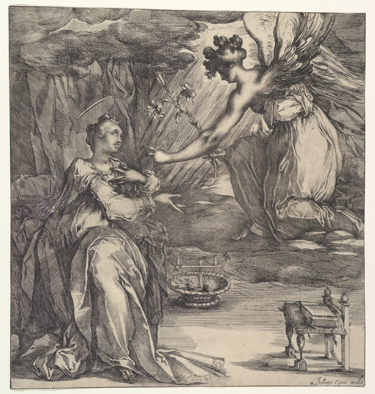 Kunngjøringen. av Jacques Bellange
