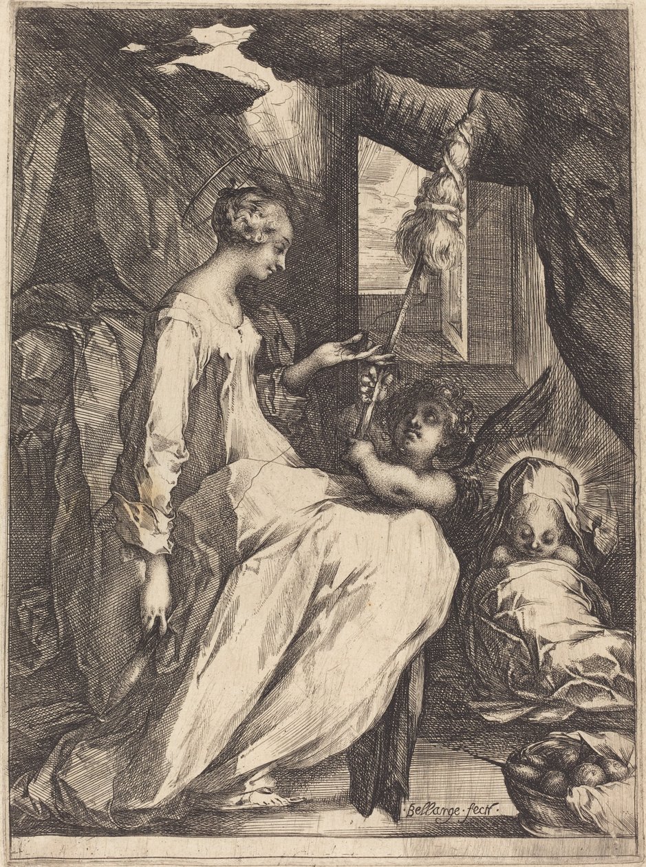 The Madonna Spinning, 1615. av Jacques Bellange